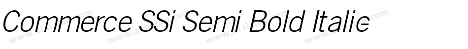 Commerce SSi Semi Bold Italic字体转换